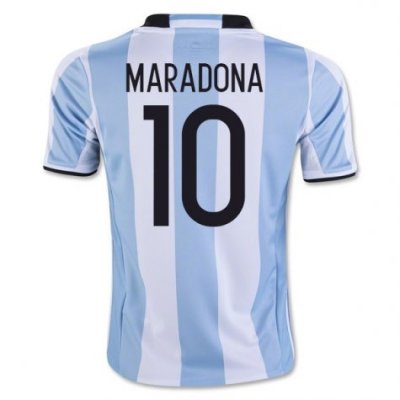 2016 Argentina Maradona 10 Home Soccer Jersey