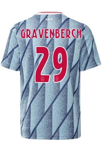 2020-21 Ajax Away Soccer Jersey Shirt Ryan Gravenberch #29