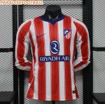 2026-27 Atletico Madrid Home Long Sleeve Soccer Jersey Shirt Authentic Version