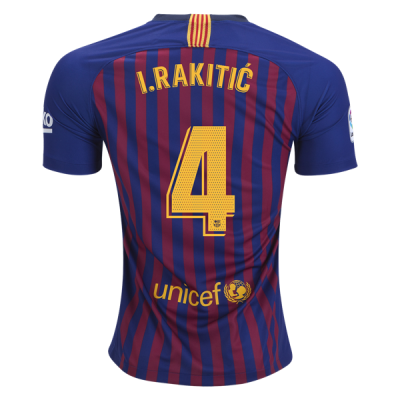 2018-19 FC Barcelona Home Soccer Jersey Shirt Ivan Rakitic #4