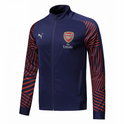 18-19 Arsenal Navy&Red High Neck Collar Training Jacket