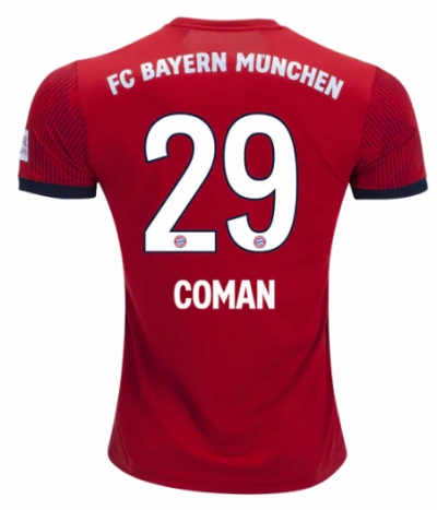 2018-19 Bayern Munich Home Soccer Jersey Shirt Kingsley Coman #29
