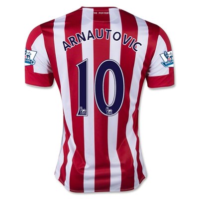 2015-16 Stoke City Home Soccer Jersey ARNAUTOVIC 10