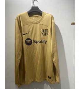2022-23 Barcelona Long Sleeve Away Soccer Jersey Shirt