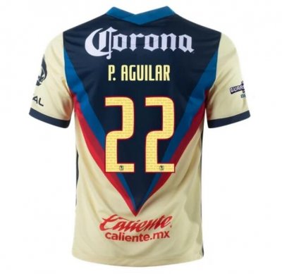 2020-21 Club America Home Soccer Jersey Shirt PAUL AGUILAR #22