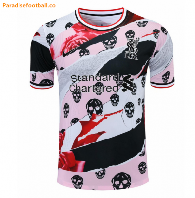 2021-22 Liverpool Pink Black Training Shirt