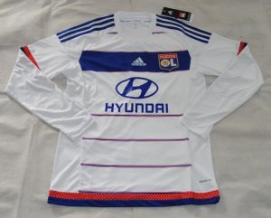 Lyon 2015-16 Long Sleeve Home Soccer Jersey