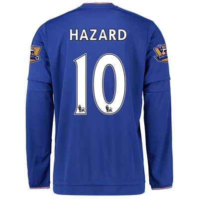 2015-16 Chelsea HAZARD #10 LS Home Soccer Jersey
