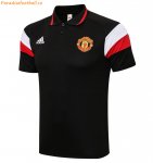 2021-22 Manchester United Black Red Polo Shirt