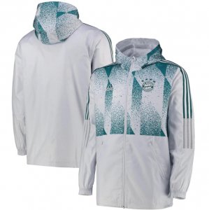 2021-22 Bayern Munich Grey Green Windbreaker Hoodie Jacket 2021-22 Bayern Munich Grey Green Windbreaker Hoodie Jacket