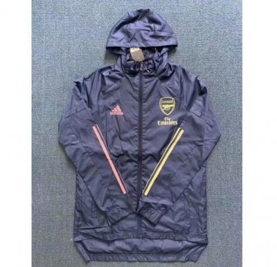 2020-21 Arsenal Navy Hoodie Windbreaker Jacket