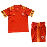 Kids Wales Euro 2020 Home Soccer Shirt With Shorts