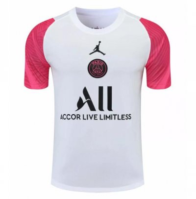 2021-22 PSG x Jordan White Pink Training Shirt
