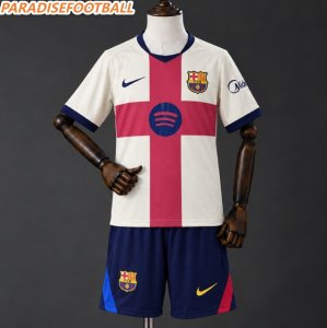 2026-27 Barcelona Fourth Kids Soccer Kits Shirt With Shorts
