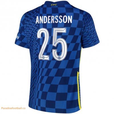 2021-22 Chelsea Cup Home Soccer Jersey Shirt with Andersson 25 printing
