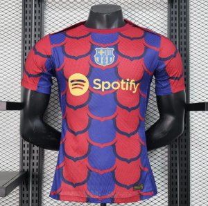 2024-25 Barcelona Blue Red Pre-Match Training Shirt Player Version