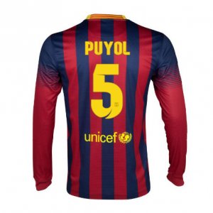 13-14 Barcelona #5 Puyol Home Long Sleeve Soccer Jersey Shirt 13-14 Barcelona #5 Puyol Home Long Sleeve Soccer Jersey Shirt
