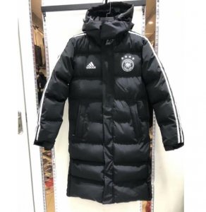 2020-21 Germany Black Long Hoodie Cotton Warn Coat