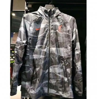 2021-22 Liverpool Camo Windbreaker Hoodie Jacket