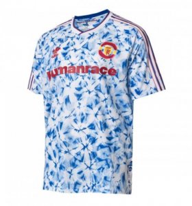 2020-21 Manchester United Human Race Blue Soccer Jersey Shirt