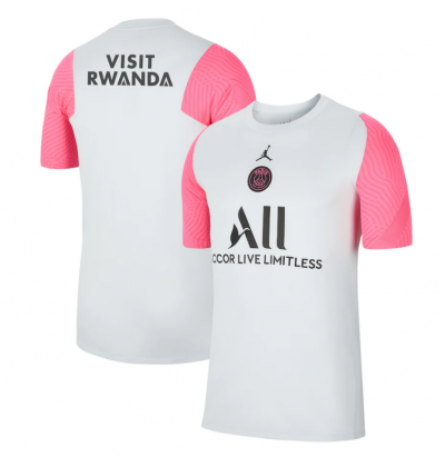 2021-22 PSG x Jordan White Pink Training Shirt