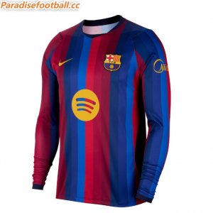 2026-27 Barcelona Home Long Sleeve Soccer Jersey Shirt