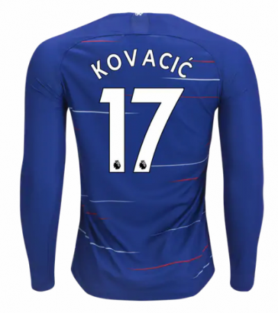 2018-19 Chelsea LS Home Soccer Jersey Shirt Mateo Kovacic #17