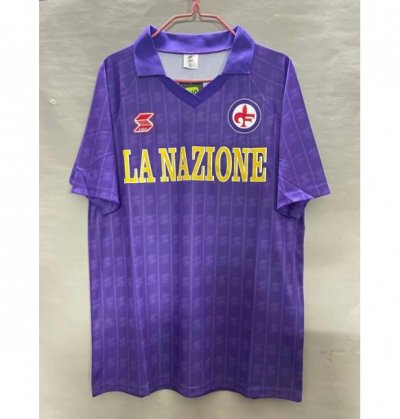1989-90 Fiorentina Retro Home Soccer Jersey Shirt