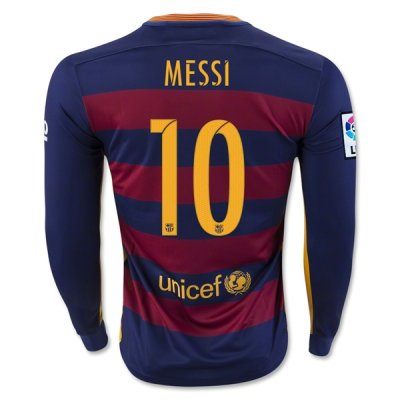 2015-16 Barcelona MESSI 10 LS Home Soccer Jersey