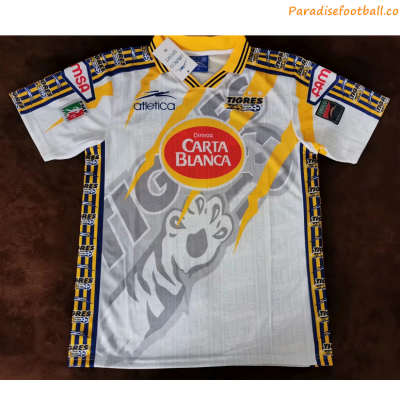 1997-98 Tigres UANL Retro Grey Away Soccer Jersey Shirt
