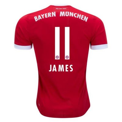 2017-18 Bayern Munich James #11 Home Soccer Jersey