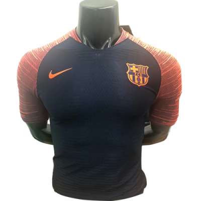 2018-19 Barcelona Golden&Navy Training Shirt Player Version