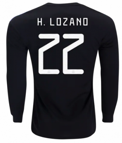 2019 Gold Cup Mexico LS Home Soccer Jersey Shirt Hirving Lozano #22