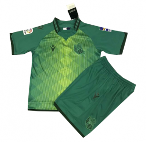 Kids Real Sociedad 2019-20 Away Soccer Shirt With Shorts