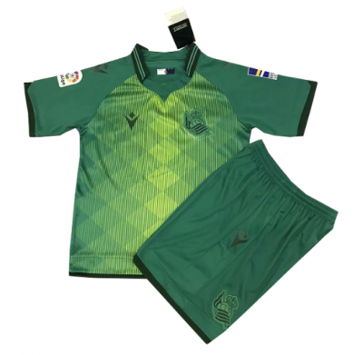 Kids Real Sociedad 2019-20 Away Soccer Shirt With Shorts
