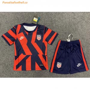 Kids USA 2021 Away Soccer Shirt With Shorts