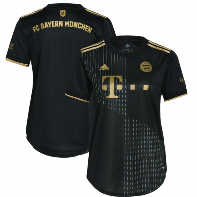 2021-22 Bayern Munich Women Away Black Soccer Jersey Shirt