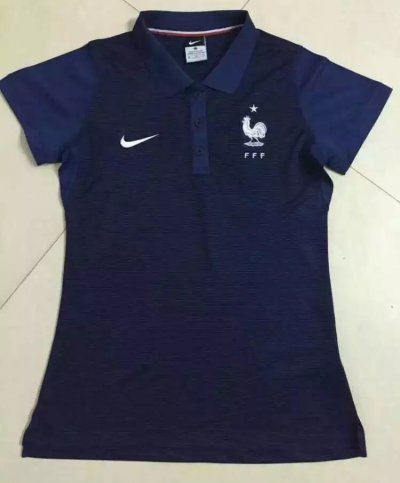 2016 Euro Cup France Navy Women's Polo Shirt