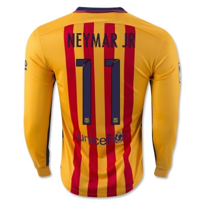 2015-16 Barcelona NEYMAR JR 11 LS Away Soccer Jersey