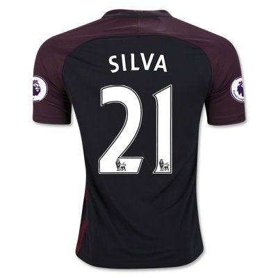 2016-17 Manchester City 21 SILVA Away Soccer Jersey