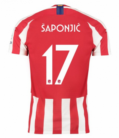 2019-20 Atletico Madrid Home Soccer Jersey Shirt Šaponjic 17