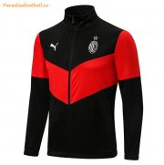 2021-22 AC Milan Black Red Full Zipper Training Jacket