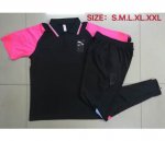 2020 Korea Black Pink Polo Kits Shirt + Pants