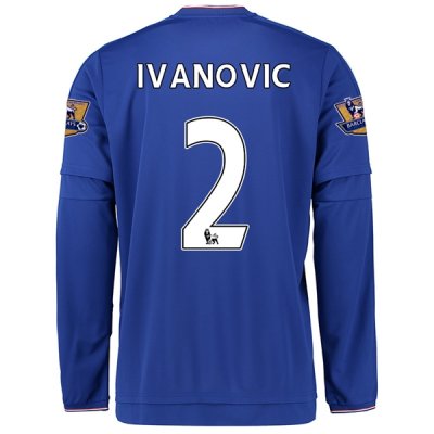 2015-16 Chelsea IVANOVIC #2 LS Home Soccer Jersey