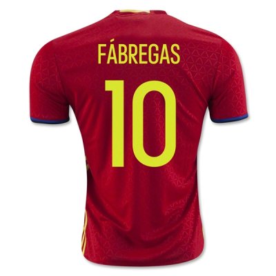 2016 Spain FABREGAS #10 Home Soccer Jersey