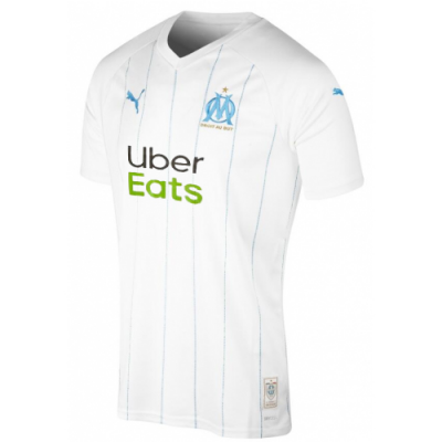 2019-20 Olympique Marseilles Home Soccer Jersey Shirt With Sponsor