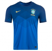 Player Version 2020-21 Brazil Away Blue Soccer Jersey Shirt