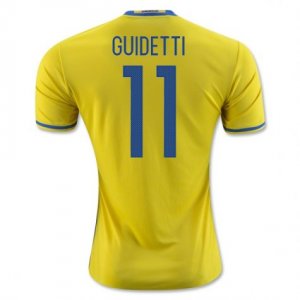 2016 Sweden Guidetti 11 Home Soccer Jersey