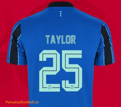2021-22 Ajax Away Soccer Jersey Shirt with Taylor 25 printing