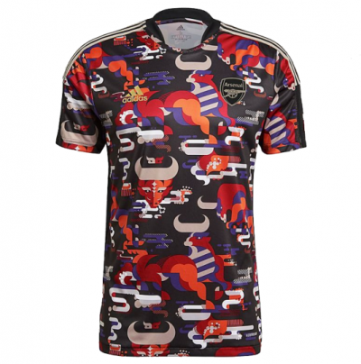 2021-22 Arsenal Red Black Training Shirt